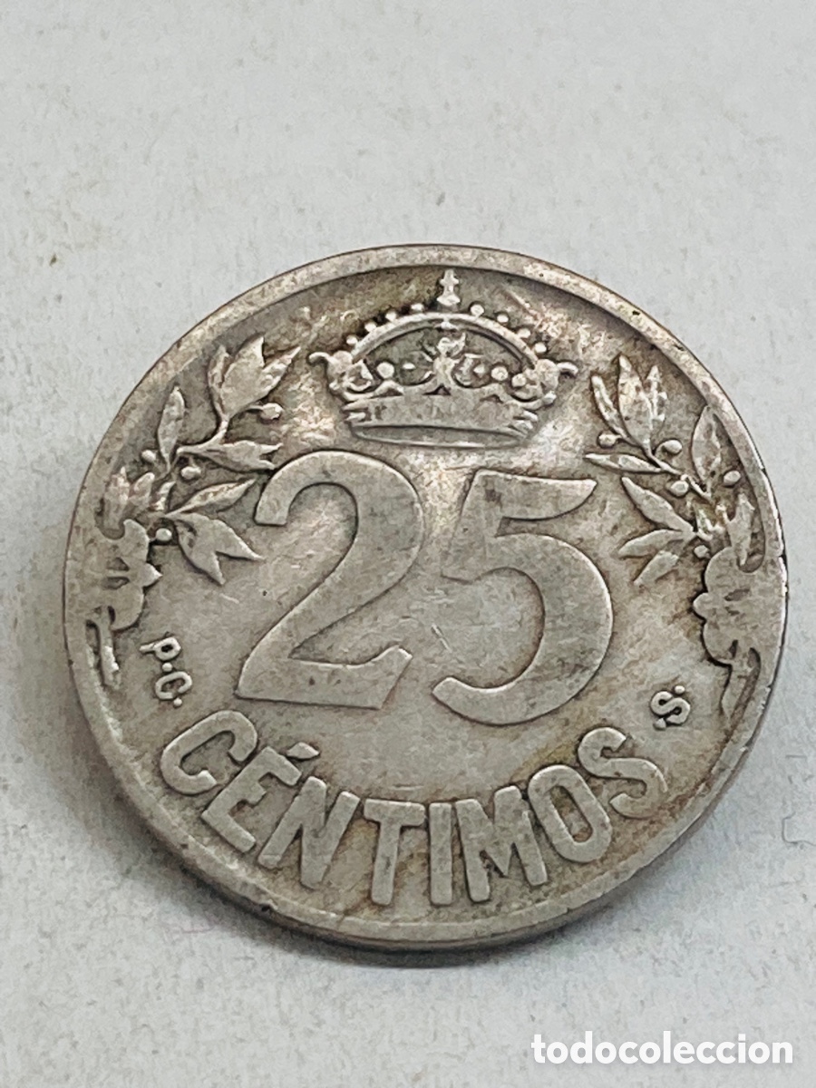 Monedas de Espa&ntilde;a: Moneda de 25 c&eacute;ntimos 1925 - Foto 1