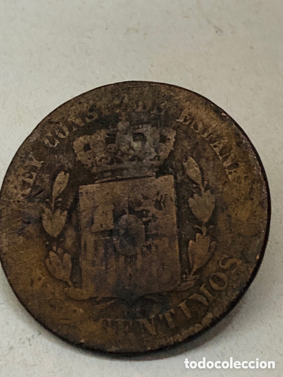 Monedas de Espa&ntilde;a: Moneda diez c&eacute;ntimos 1877 - Foto 2