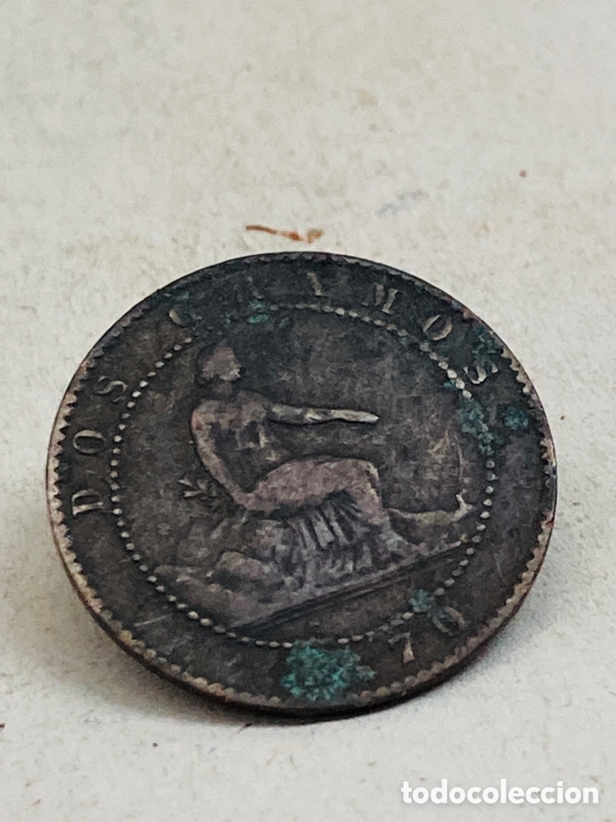Monedas de Espa&ntilde;a: Moneda de dos c&eacute;ntimos 1870 - Foto 2