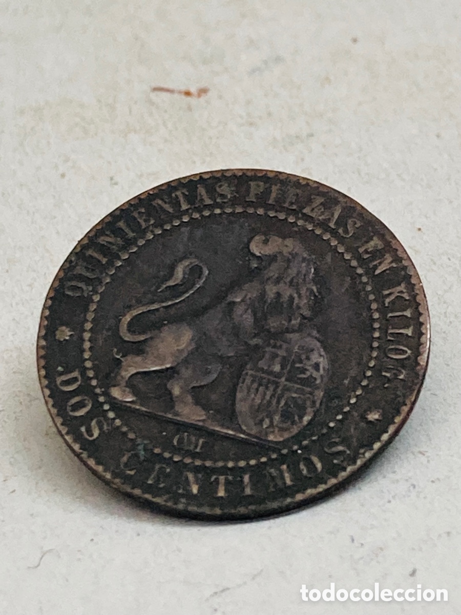 Monedas de Espa&ntilde;a: Moneda de dos c&eacute;ntimos 1870 - Foto 1