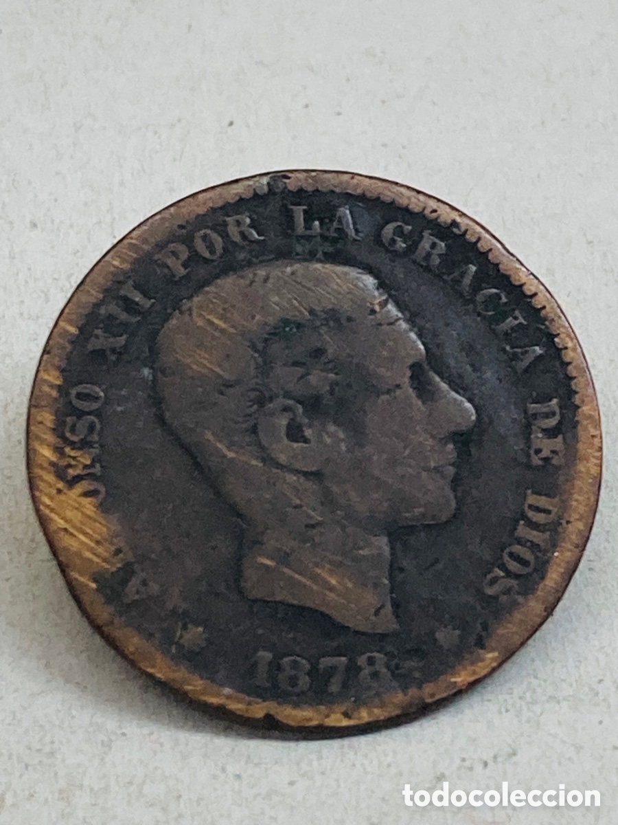 Monedas de Espa&ntilde;a: Moneda de cinco c&eacute;ntimos 1878 - Foto 1