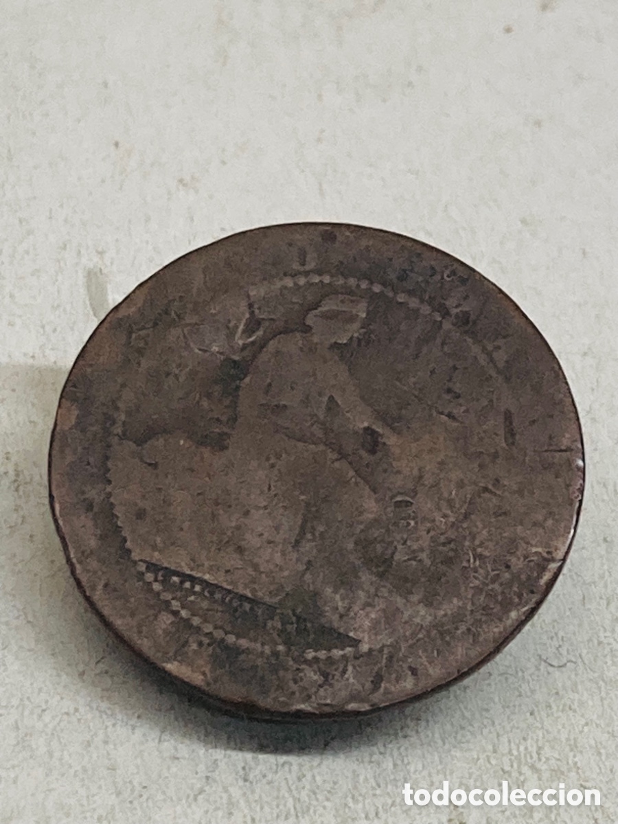 Monedas de Espa&ntilde;a: Moneda de 5 c&eacute;ntimos 1870 - Foto 2