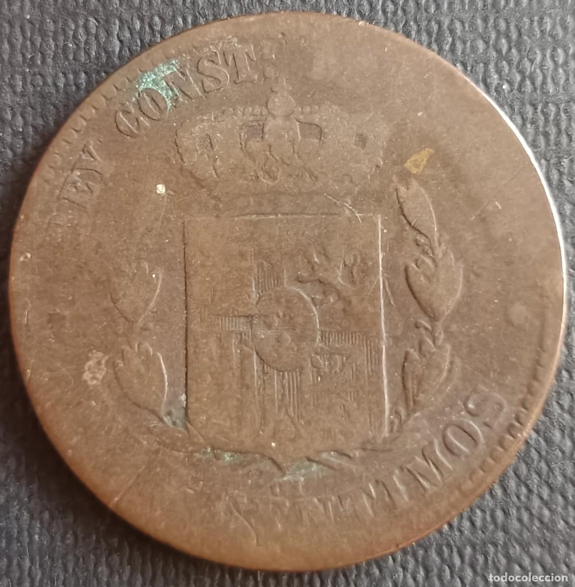 Monedas de Espa&ntilde;a: 10 C&eacute;ntimos 1877 - Alfonso XII - Espa&ntilde;a - Foto 2