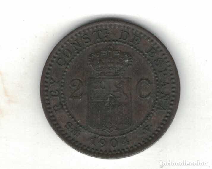 Monedas de Espa&ntilde;a: Alfonso XIII 1904 2 C&eacute;ntimos M78 - Foto 2