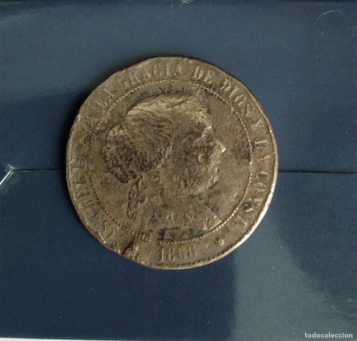 Monedas de Espa&ntilde;a: CINCO CENTIMOS DE ESCUDO DE 1868 ISABEL II - Foto 1