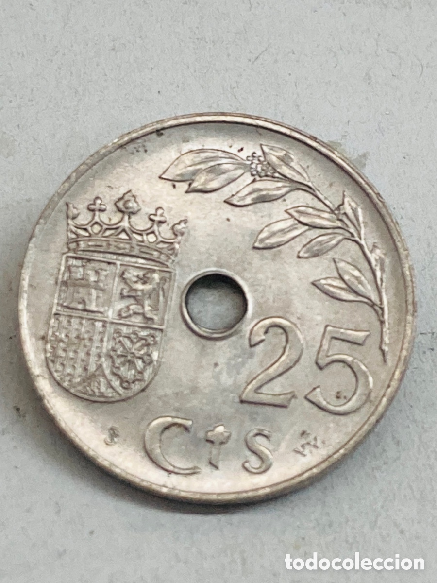 Monedas de Espa&ntilde;a: Moneda de 25 c&eacute;ntimos 1937 - Foto 1