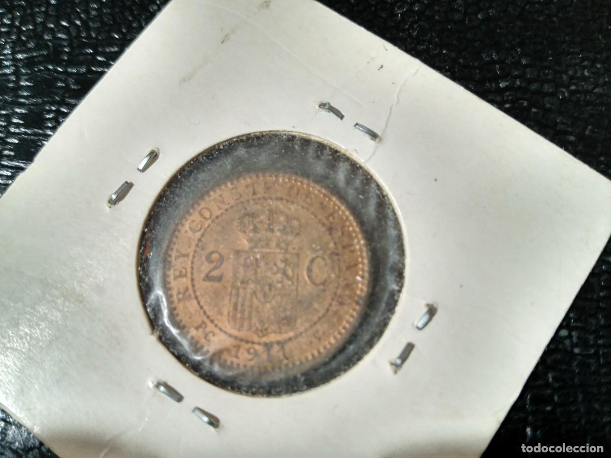 Monedas de Espa&ntilde;a: ESPA&Ntilde;A, 2 C&Eacute;NTIMOS 1911, BRILLO ORIGINAL (s) - Foto 2