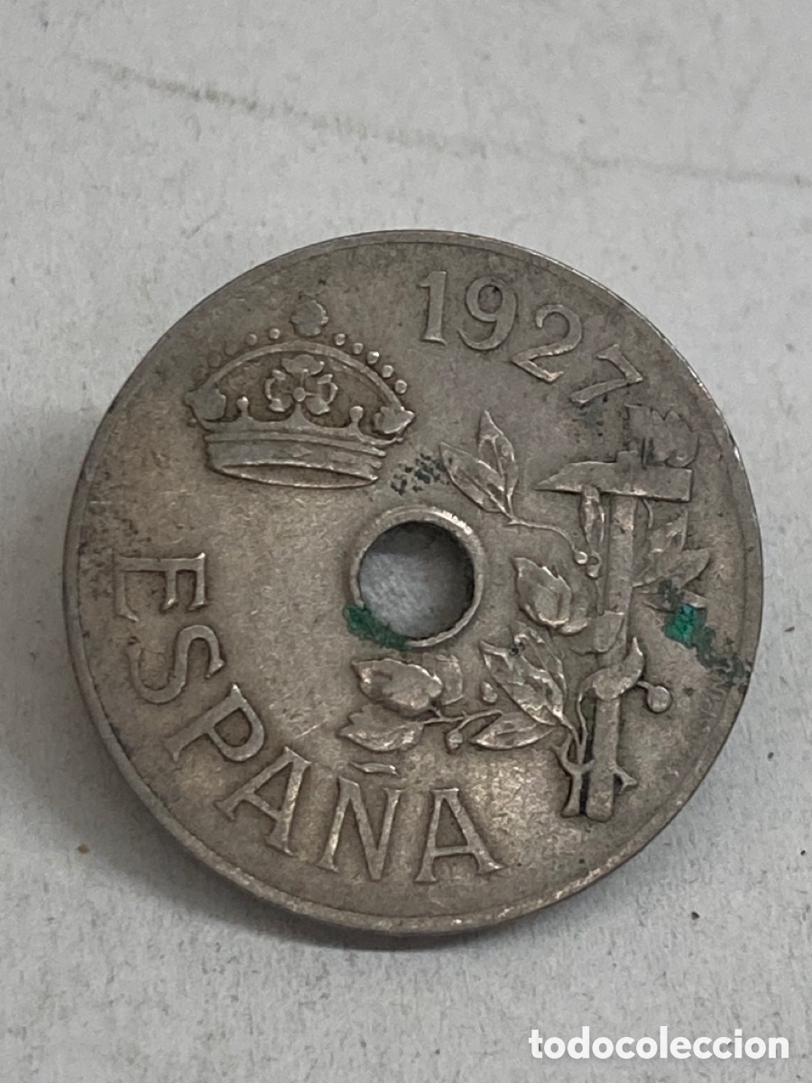 Monedas de Espa&ntilde;a: Moneda de veinticinco centimos 1927 - Foto 1
