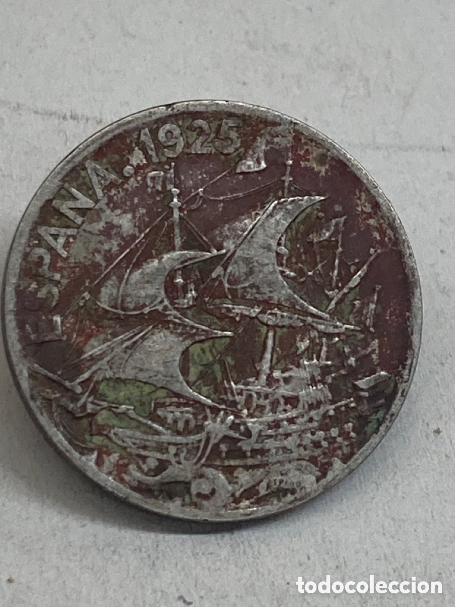 Monedas de Espa&ntilde;a: Moneda de veinticinco c&eacute;ntimos 1925 - Foto 2