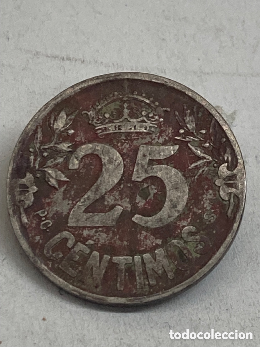 Monedas de Espa&ntilde;a: Moneda de veinticinco c&eacute;ntimos 1925 - Foto 1