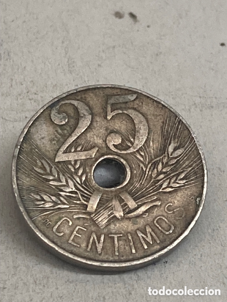 Monedas de Espa&ntilde;a: Moneda de veinticinco c&eacute;ntimos 1927 - Foto 1