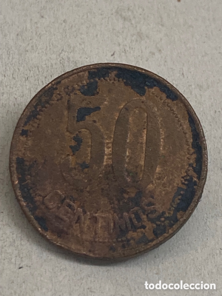 Monedas de Espa&ntilde;a: Moneda 50 c&eacute;ntimos 1937 - Foto 2