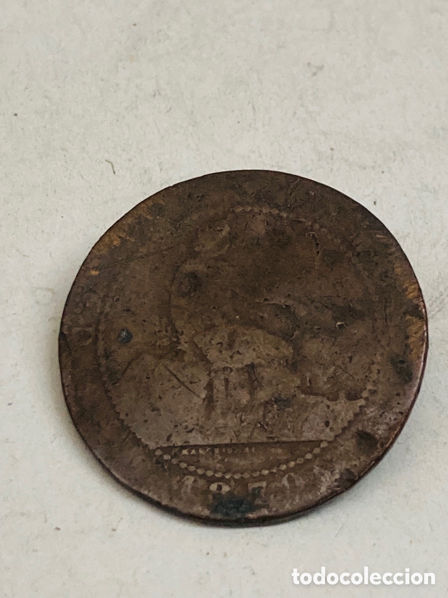 Monedas de Espa&ntilde;a: Moneda cinco c&eacute;ntimos 1870 - Foto 2