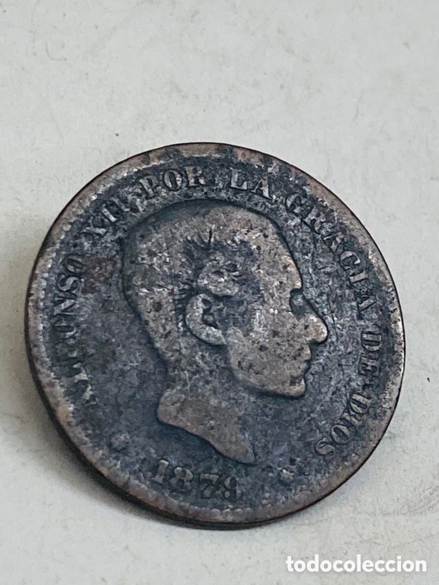 Monedas de Espa&ntilde;a: Moneda de cinco c&eacute;ntimos 1879 - Foto 1