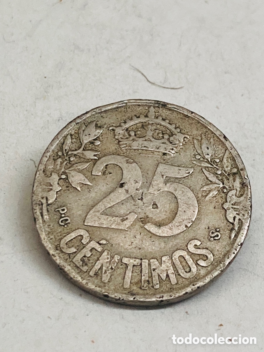 Monedas de Espa&ntilde;a: Moneda de veinticinco c&eacute;ntimos 1925 - Foto 1