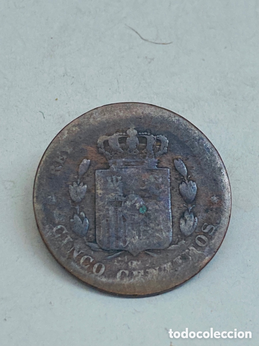 Monedas de Espa&ntilde;a: Moneda de cinco c&eacute;ntimos 1879 - Foto 2