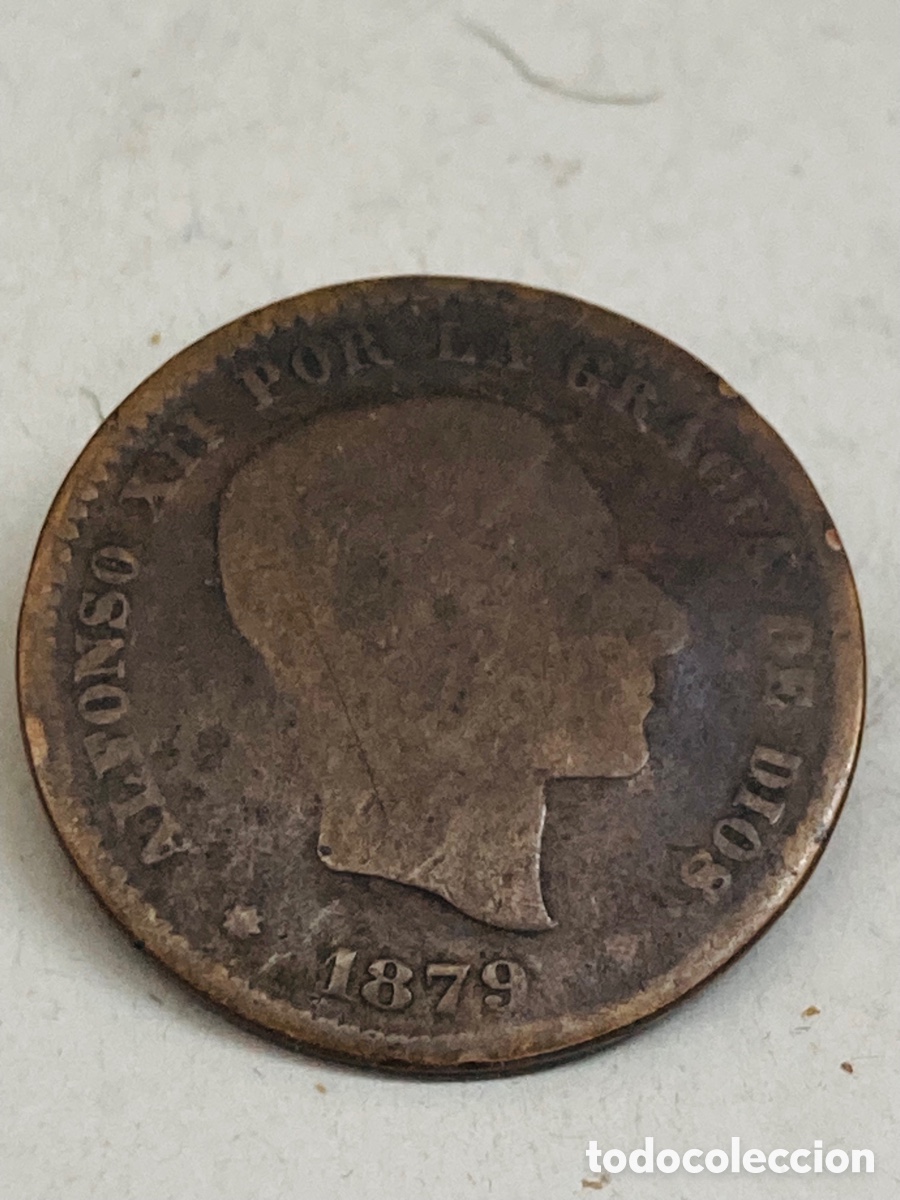 Monedas de Espa&ntilde;a: Moneda de cinco c&eacute;ntimos 1879 - Foto 1