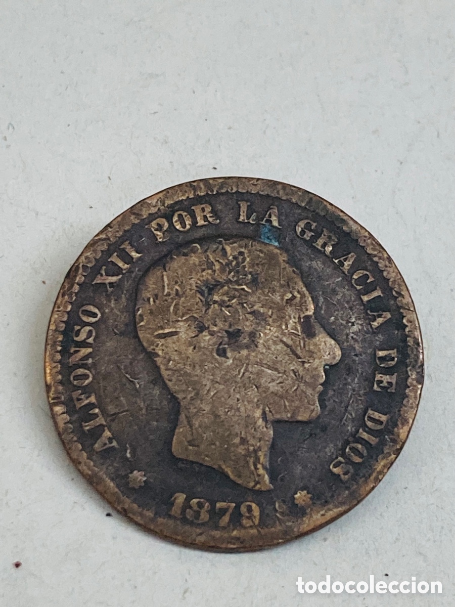 Monedas de Espa&ntilde;a: Moneda de cinco c&eacute;ntimos 1879 - Foto 1