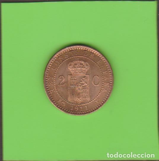 Monedas de Espa&ntilde;a: MONEDAS - ALFONSO XIII - 2 C&Eacute;NTIMOS 1911 (SC-) - Foto 2