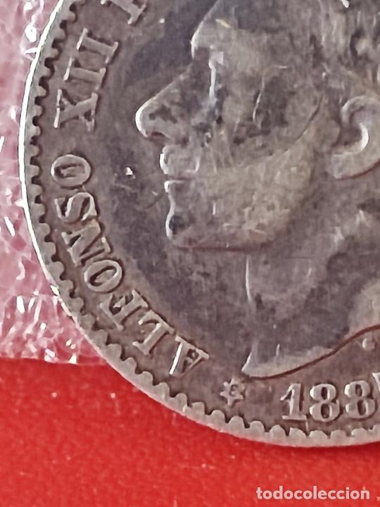 Monedas de Espa&ntilde;a: 1885 PLATA ALFONSO XIII 50 CTS MONEDA USADA - Foto 4