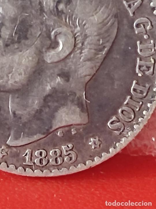 Monedas de Espa&ntilde;a: 1885 PLATA ALFONSO XIII 50 CTS MONEDA USADA - Foto 1