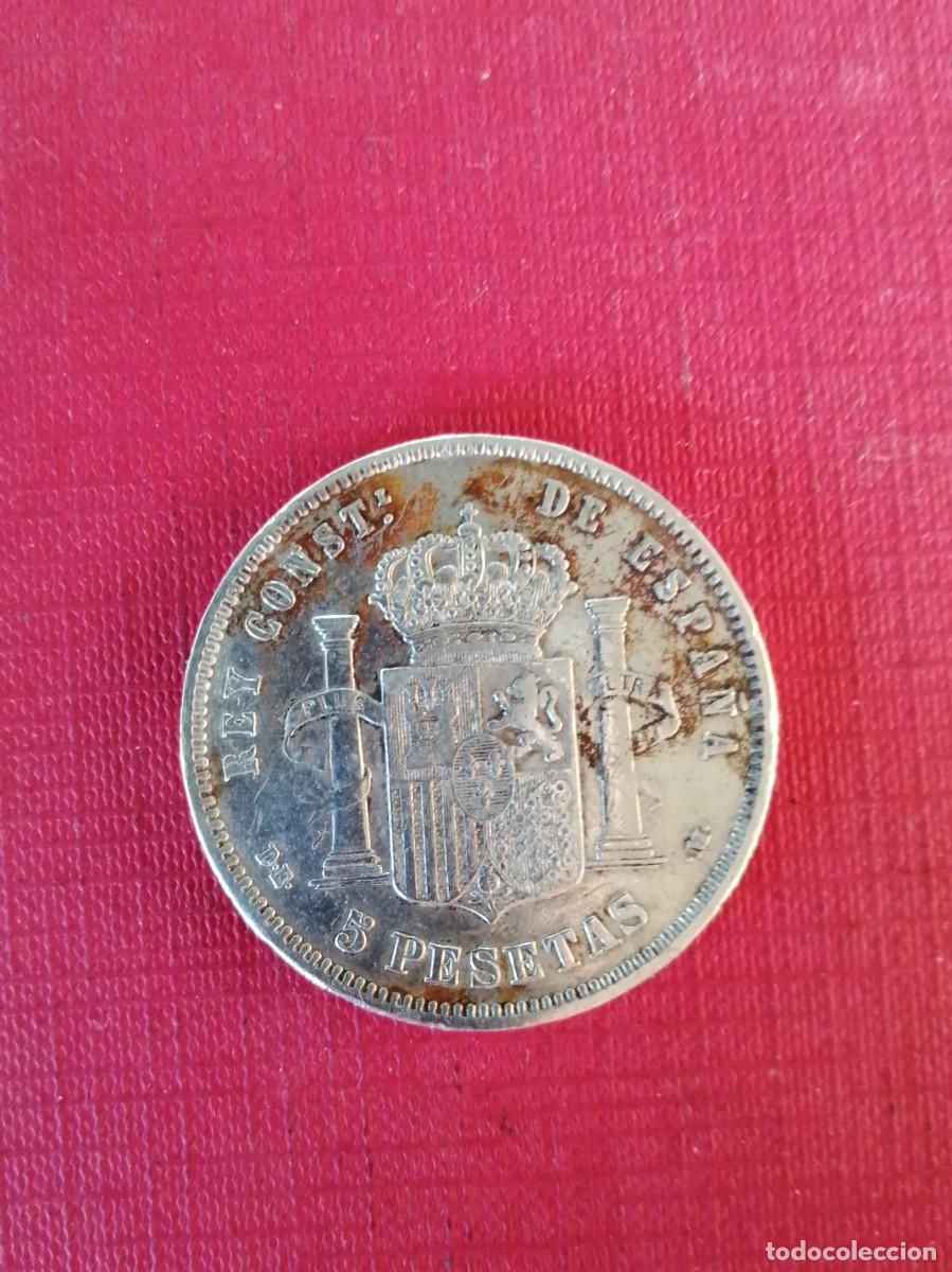 Monedas de Espa&ntilde;a: Moneda de 5 pesetas de 1878 - Foto 2