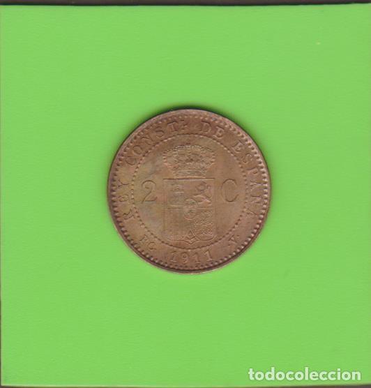 Monedas de Espa&ntilde;a: MONEDAS - ALFONSO XIII - 2 C&Eacute;NTIMOS 1911 (SC-) - Foto 2
