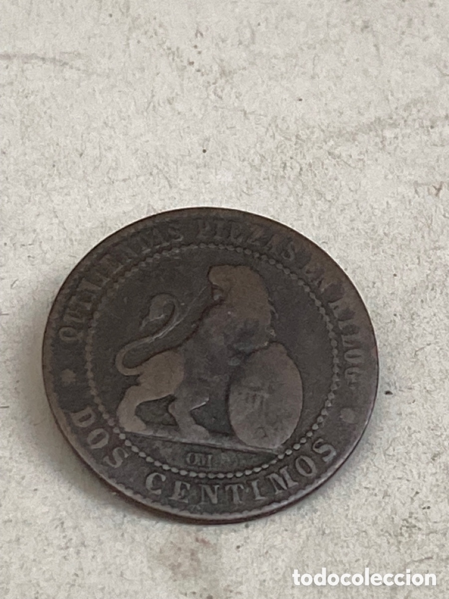 Monedas de Espa&ntilde;a: Moneda de dos c&eacute;ntimos 1870 - Foto 1
