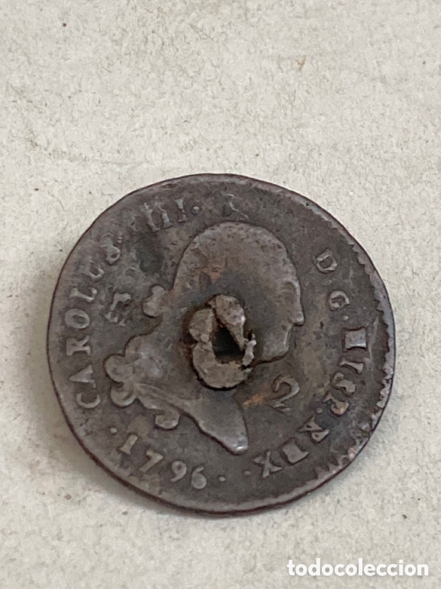 Monedas de Espa&ntilde;a: Moneda de 2 real 1796 - Foto 1