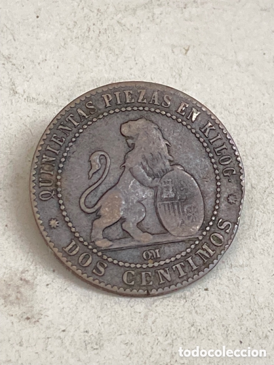 Monedas de Espa&ntilde;a: Moneda de dos c&eacute;ntimos 1870 - Foto 1