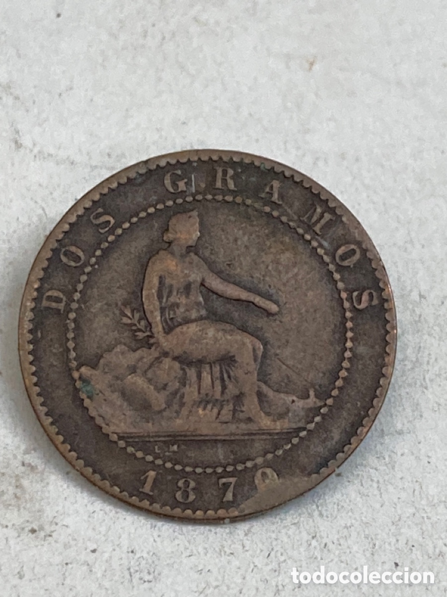Monedas de Espa&ntilde;a: Moneda de dos c&eacute;ntimos 1870 - Foto 2