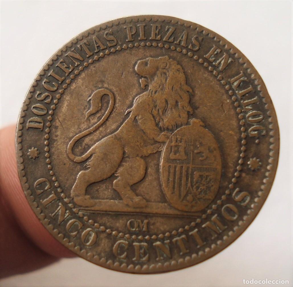 Monedas de Espa&ntilde;a: ESPA&Ntilde;A 5 CENTIMOS 1870 GOBIERNO PROVISIONAL. SPAIN. - Foto 1
