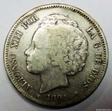 Monedas de España: ALFONSO XIII, 1894. 2 PESETAS DE PLATA 1894 CECA DE MADRID P.G.V. MUY RARA. LOTE 4242. Lote 393842274