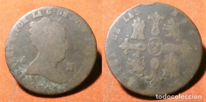 Monedas de Espa&ntilde;a: MONEDA DE ISABEL II. 8 MARAVEDIS JUBIA - Foto 1