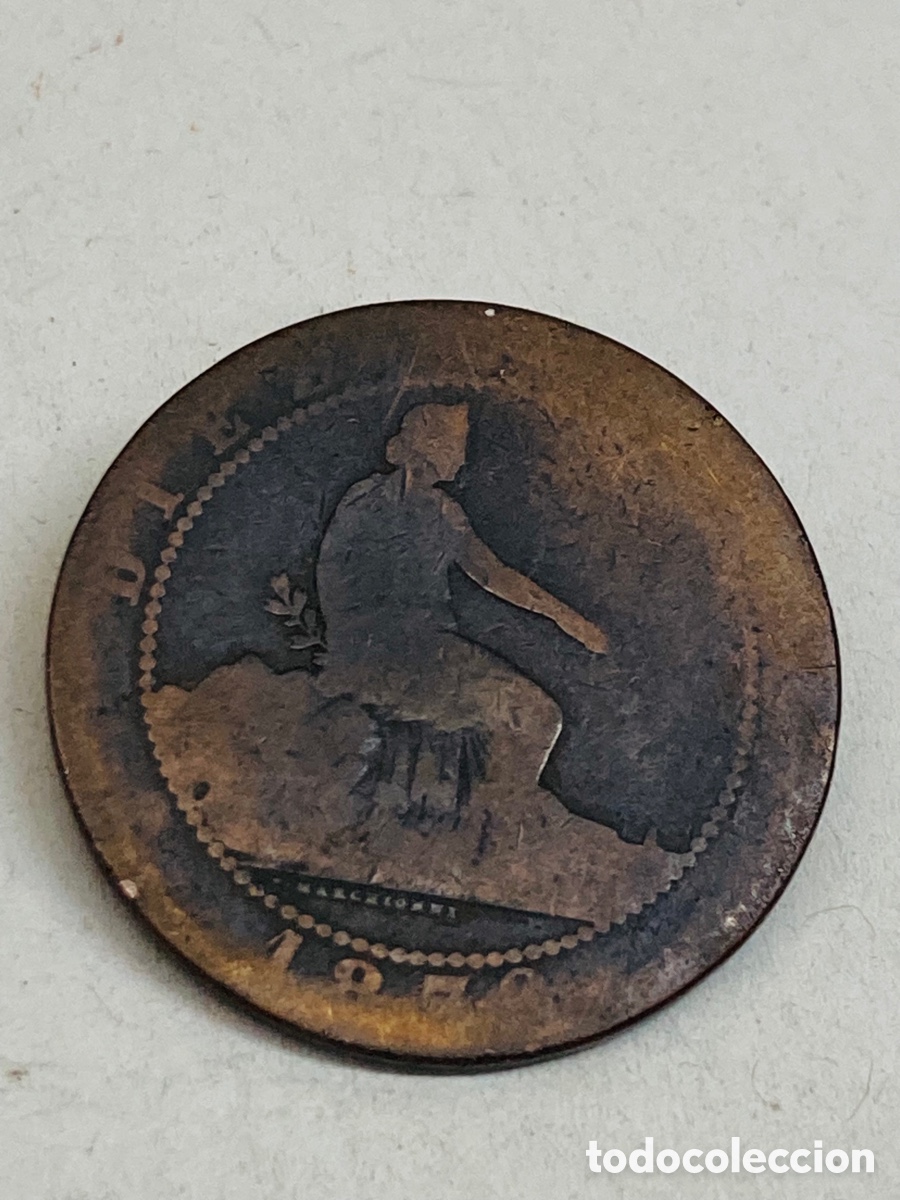 Monedas de Espa&ntilde;a: Moneda de diez c&eacute;ntimos 1870 - Foto 2