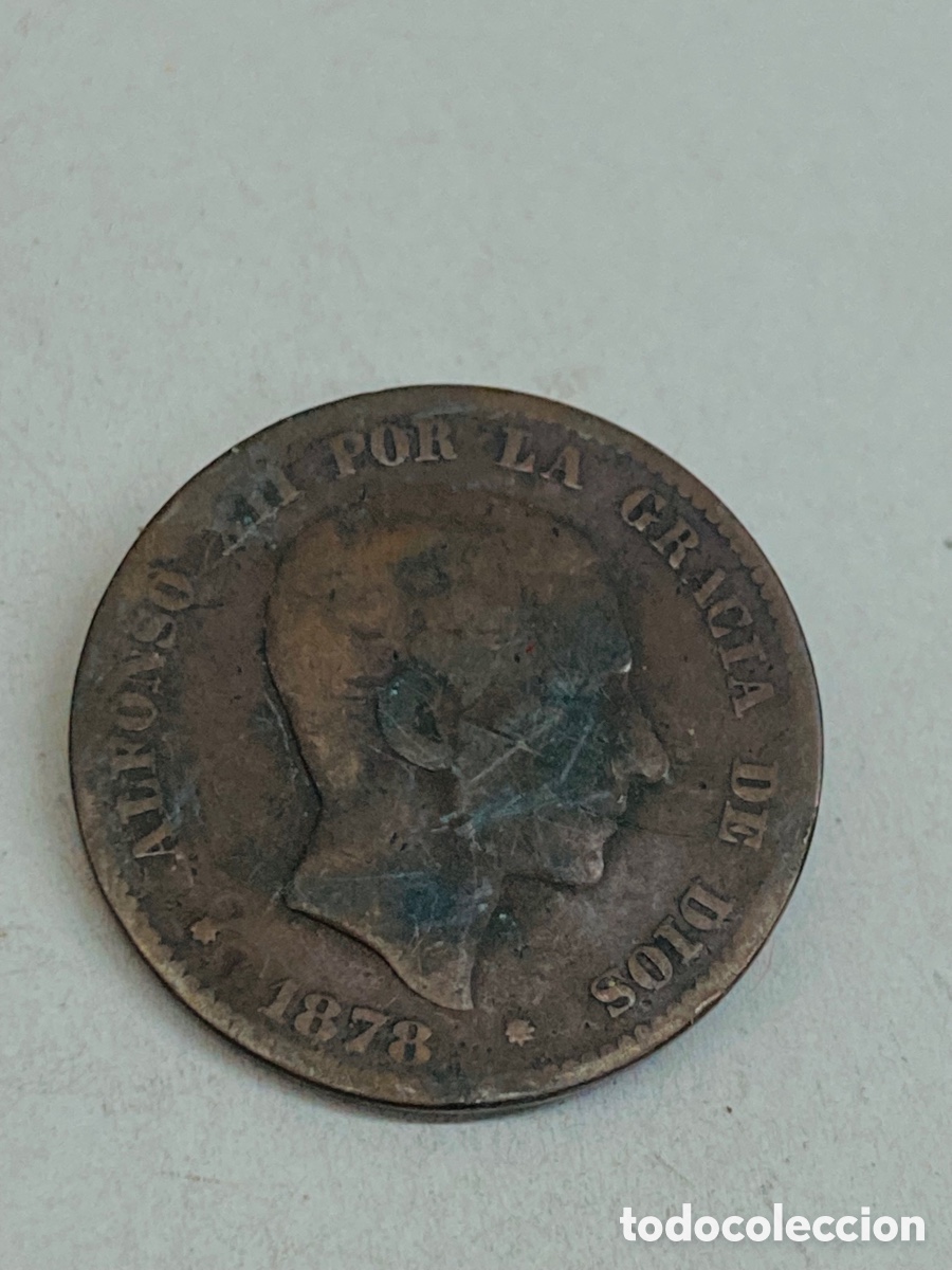 Monedas de Espa&ntilde;a: Moneda de diez c&eacute;ntimos 1878 - Foto 1