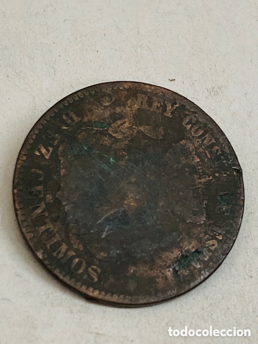 Monedas de Espa&ntilde;a: Moneda de diez c&eacute;ntimos 1877 - Foto 2
