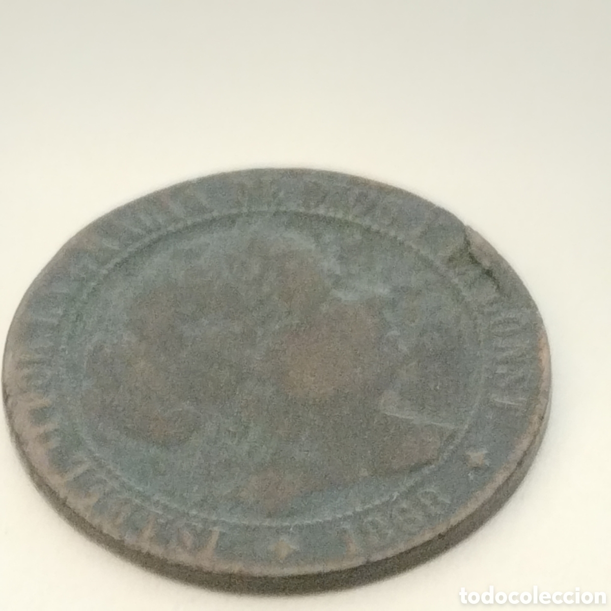 Monedas de Espa&ntilde;a: Moneda Isabel II. 1868. 1 c&eacute;ntimo de escudo. - Foto 4