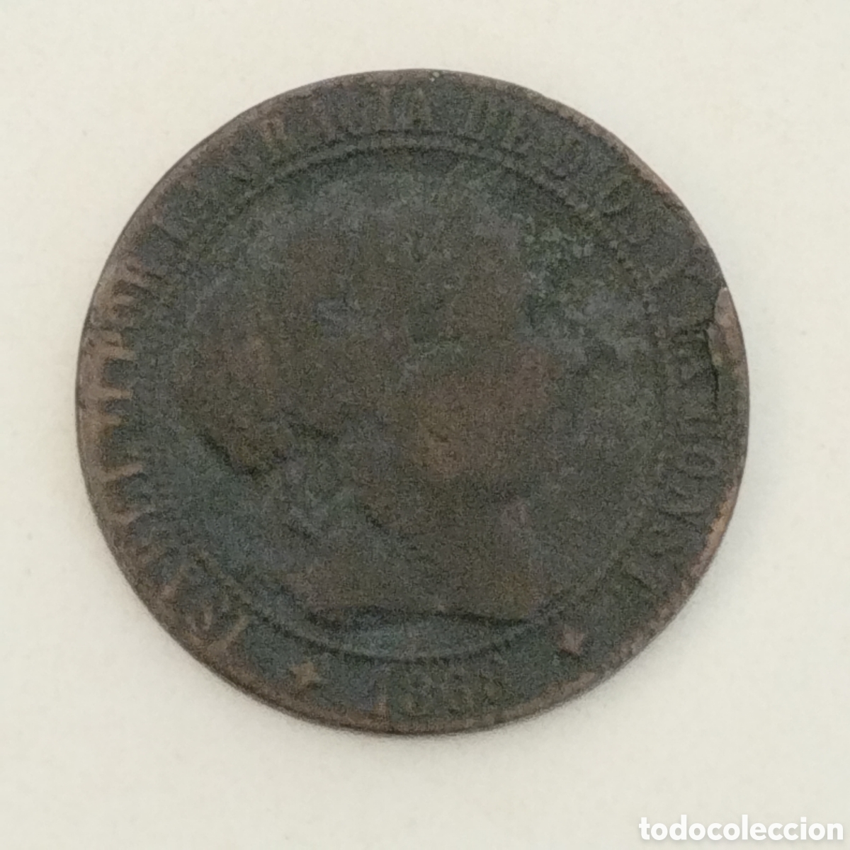 Monedas de Espa&ntilde;a: Moneda Isabel II. 1868. 1 c&eacute;ntimo de escudo. - Foto 1