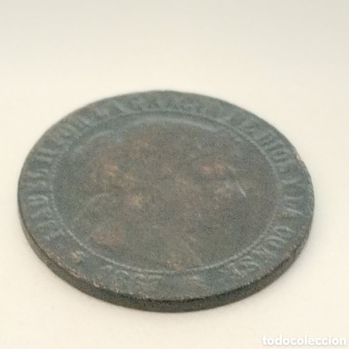 Monedas de Espa&ntilde;a: Moneda Isabel II 1867. 1 c&eacute;ntimo de escudo. - Foto 3