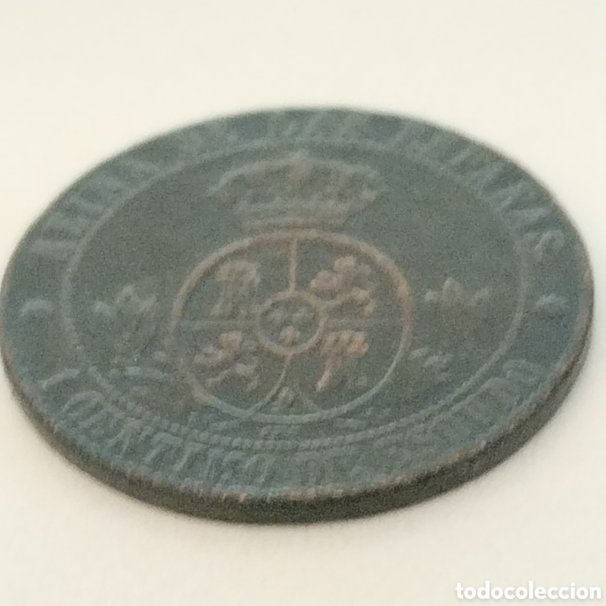 Monedas de Espa&ntilde;a: Moneda Isabel II 1867. 1 c&eacute;ntimo de escudo. - Foto 4