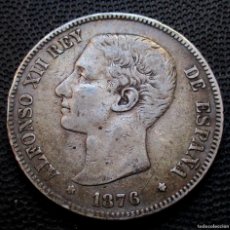 Monedas de España: 5 PESETAS 1876 DEM - ALFONSO XII -PLATA- REF. 790. Lote 394131769