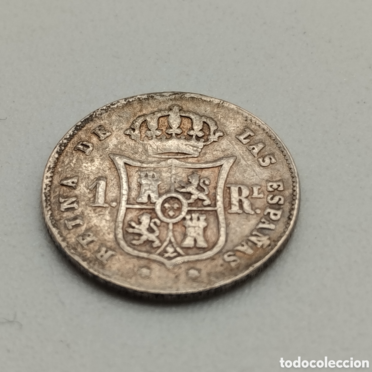 Monedas de Espa&ntilde;a: Moneda Isabel II 1853 - 1 real - Foto 4