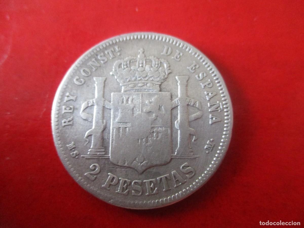 Monedas de Espa&ntilde;a: 2 pesetas de Alfonso XII 1882 - Foto 2