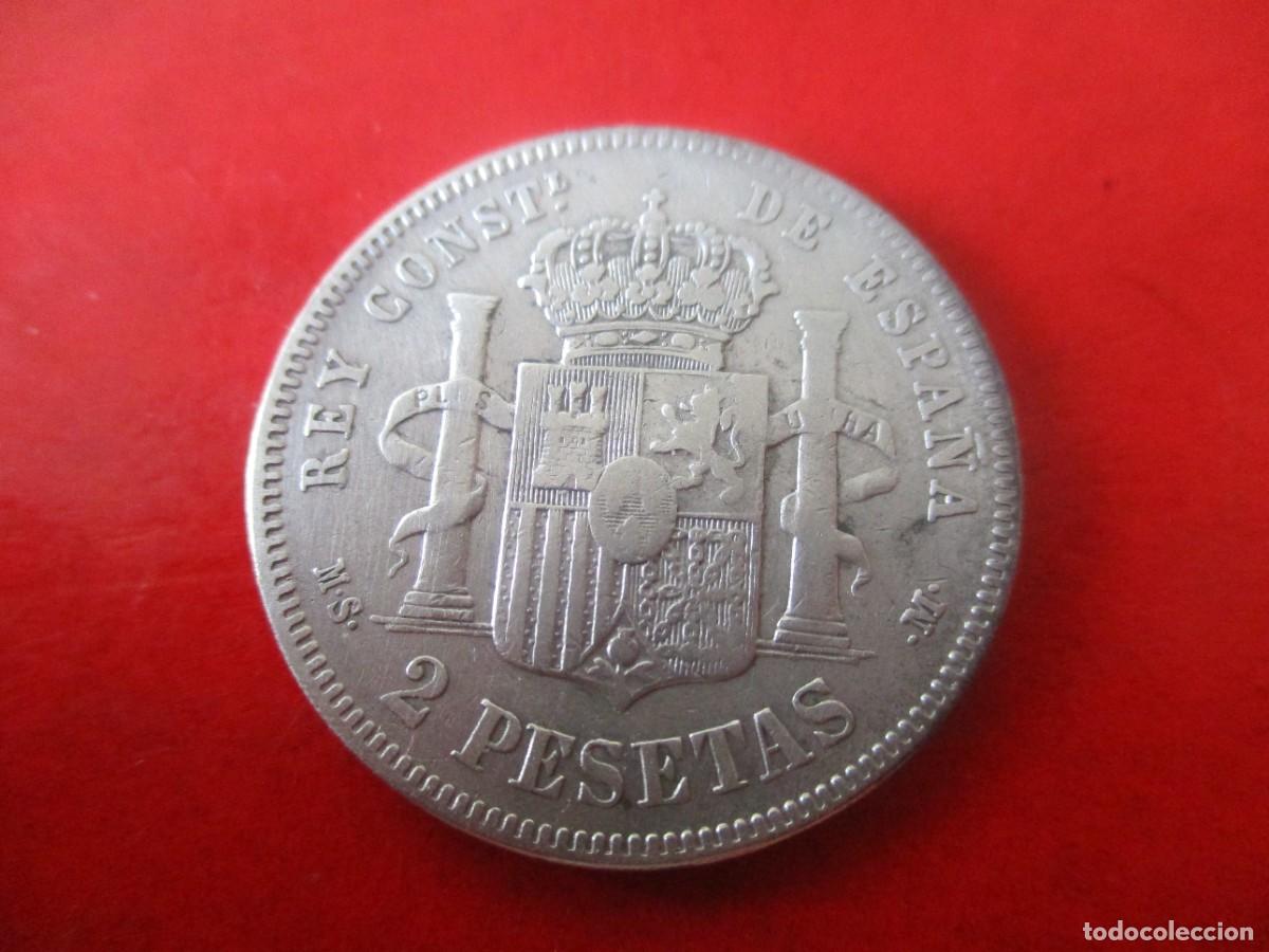 Monedas de Espa&ntilde;a: 2 pts de Alfonso XII. 1884 *84 - Foto 2