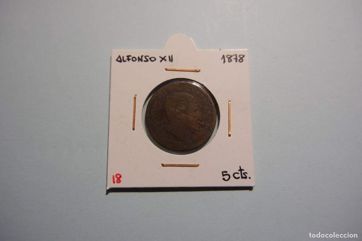 Monedas de Espa&ntilde;a: ESPA&Ntilde;A 5 CENTIMOS 1878 - ALFONSO XII. - Foto 1