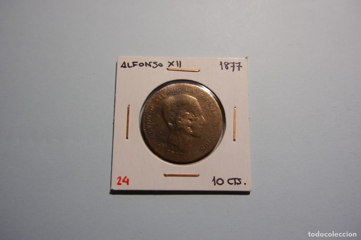 Monedas de Espa&ntilde;a: ESPA&Ntilde;A 10 CENTIMOS 1877 - ALFONSO XII. - Foto 1