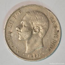 Monedas de España: ALFONSO XII - 5 PESETAS DE PLATA 1883 - 18* 83* - MADRID-M.S.M. - DURO DE PLATA - LOT 4255. Lote 395311699