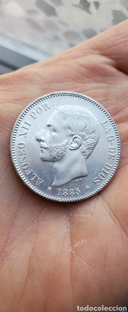 Monedas de Espa&ntilde;a: SOBERBIA SIN CIRCULAR 5 pts 1885*85 - Foto 2