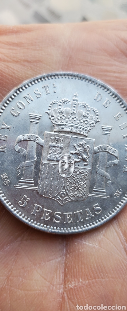 Monedas de Espa&ntilde;a: SOBERBIA SIN CIRCULAR 5 pts 1885*85 - Foto 5